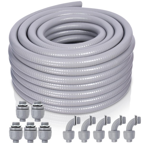 Feotech Liquid-Tight Conduit and Connector Kit - 3/4 Inch 50