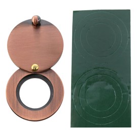 AYLIFU Peep Hole Covers Peep Holes for Door Door Viewer Red Bronze (5.5x1.65cm / 2.2x0.65in) for Door Home Security Peephole Protector 1 Set (Red Bronze)