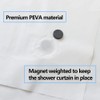 YISURE White PEVA Shorter Shower Curtain 60inch Height, Solid White
