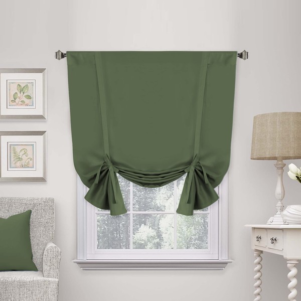 H.VERSAILTEX Blackout Tie Up Curtain Thermal Insulated Curtain Bathroom Curtain