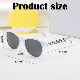 WORUIB 4 Pack Football Party Favors, White Sunglasses for Soccer Team Gifts, Soccer Birthday Party Decorations, UV400 Protection for Kids Ages 3-12