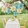 Paper Flower Fan Decorations – 9-Piece Tissue Paper Rosettes Set