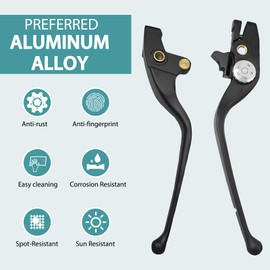LE LEFOSSI Premium Aluminum Motorcycle Brake & Clutch Lever Compatiable with Victory Vegas 8 Ball Kingpin Hammer Sport Vision - Enhanced Control & Safety, Corrosion-Resistant, Smooth Brake, Black