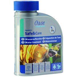 Oase 43151 AquaActiv Safe&Care Wasseraufbereiter fischgerecht für Teiche 500 ml - schnell wirksamer Aufbereiter für Füllwasser mit Bio-Schleimhautschutz | ideal für Fischteich Koiteich Gartenteich