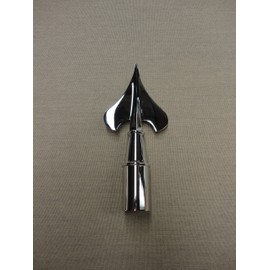 Army Spear Style #22C Indoor Parade Color Guard Flagpole Ornament Plated Zinc-Aluminum Alloy 7"