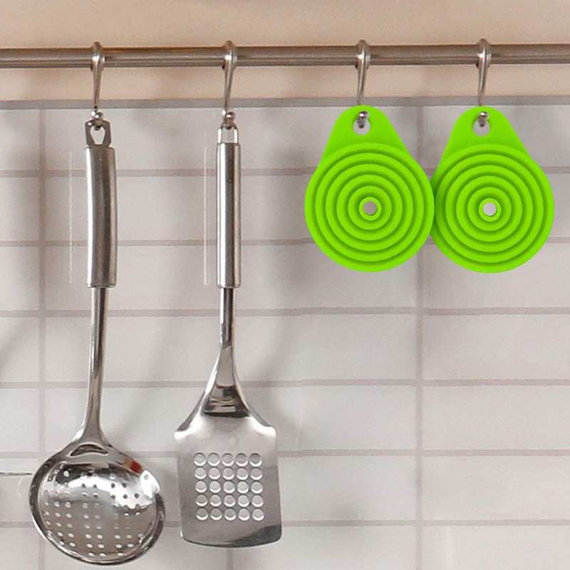 Embudos para uso en cocina, embudo de cocina plegable de
