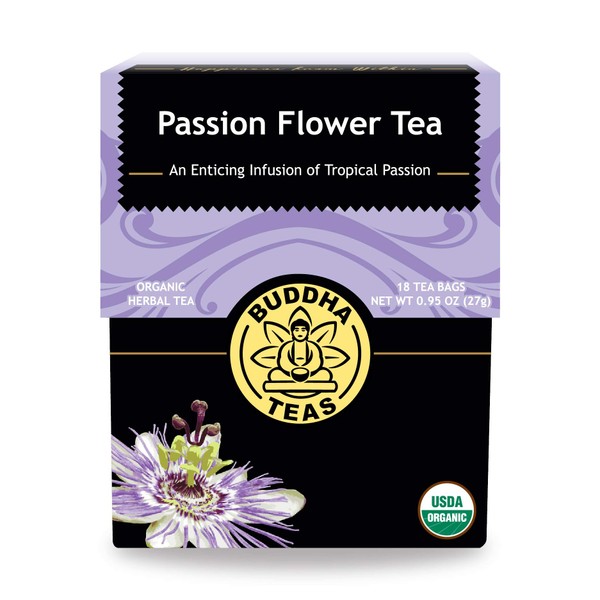 Buddha Teas Organic Passion Flower Tea | 18 Tea Bags | No Caffeine