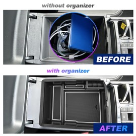 SXCY for 2024 2025 Kia Sorento Center Console Organizer for Kia Sorento 2024 2025 Accessories 2024 2025 Sorento Console Organizer Tray Armrest Storage Box (White)