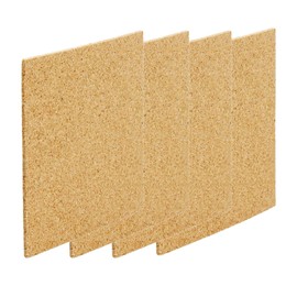4pcs Cork Sheets 4"x 4" for DIY Coasters, Cork Board Squares, Cork Tiles, Cork Mat