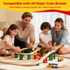 WudBudz Wooden Train Tracks 24 Pcs Set - Compatible with