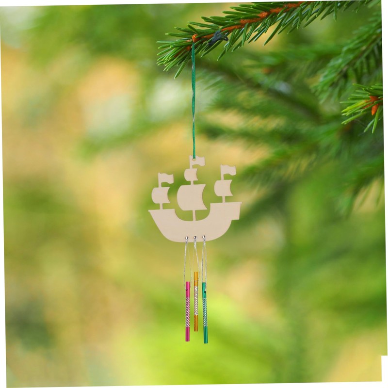 Gatuida 1 Set DIY Sailboat Wind Chime Craft Kit for