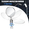 4 Pieces Telescoping Inspection Mirror Telescoping LED Lighted Flexible Inspection