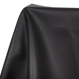 LOTOFUN Black Upholstery Faux Leather: Grain Leatherette Artificial Synthetic Leather Fabric Waterproof for Crafting - 1 Metre
