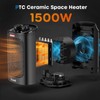 ECOWELL 1500W Portable Space Heater for Indoor Use, 60°Oscillating,Small Electric