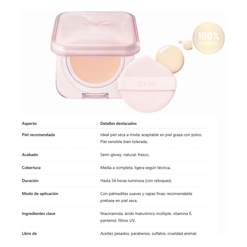 Clio Kill Cover Mesh Glow Essential Cushion Spf50 refill