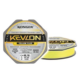 Konger KEVLON Braided Line Yellow 4-Way Braided Line Fishing Line 150 m 0.12-0.25 mm