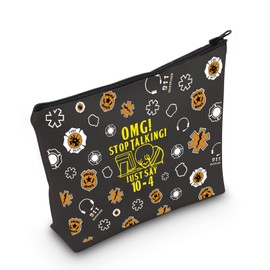 POFULL 911 Dispatcher Gifts Stop Talking Just Say 10-4 Cosmetic Bag Emergency Dispatcher Gift (Stop Talking Just Cosmetic Bag)