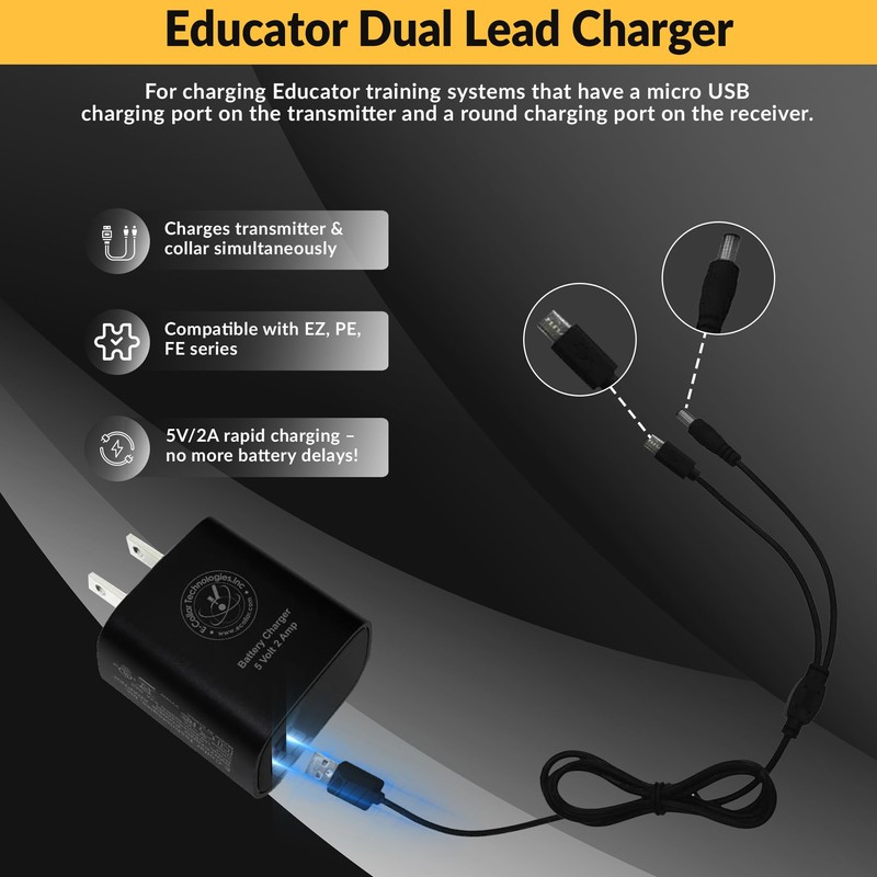 Educator Dual Lead Charger for Easy, Pro and FOB Series