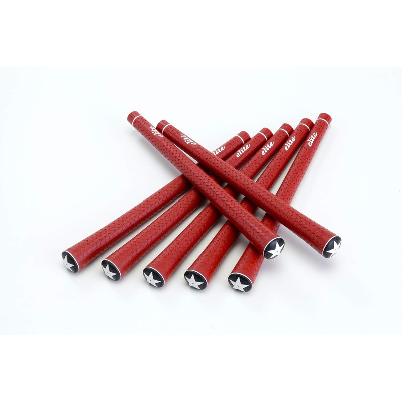 elitegrips Y360°s Air Golf Grips, 7 Piece Set, Classic Red,