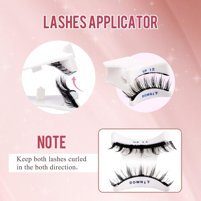 POOLJOY Elara Craft Magnetic Eyelashes, Magnetic Eyelashes with Applicator Natural,