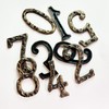 5.5 Inch Cast Iron House Numbers - Hammered Finish Mailbox