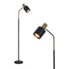 O'NEELDY Modern Industrial Floor Lamp 65" Black Standing Lamp, Black