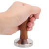 58mm Stainless Steel Coffee Tamper Wooden Handle Powder Pressing Tool