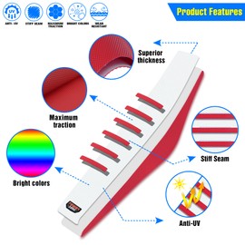 MCHMFG Universal Ribbed Dirt Bike Seat Cover - Gripper Soft Seat Cover for Most Dirt Pit Bike Motorcycle (Red-White)