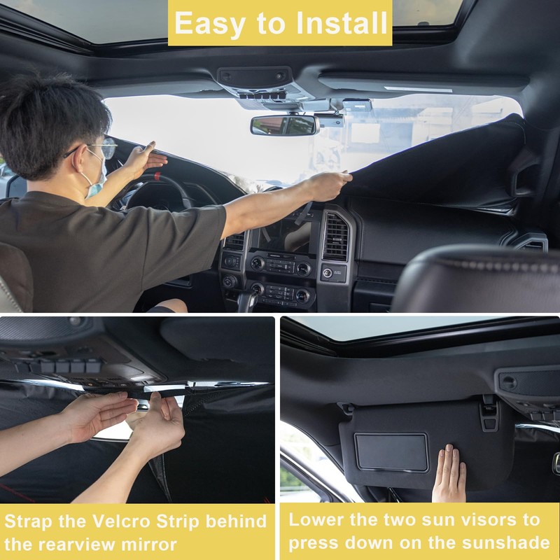 PIMCAR Windshield Sun Shade for 2023 2024 2025 Honda Accord,