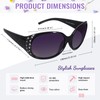LVIOE Polarized Oversized Sunglasses for Women, Rhinestone Ladies Sunglasses with