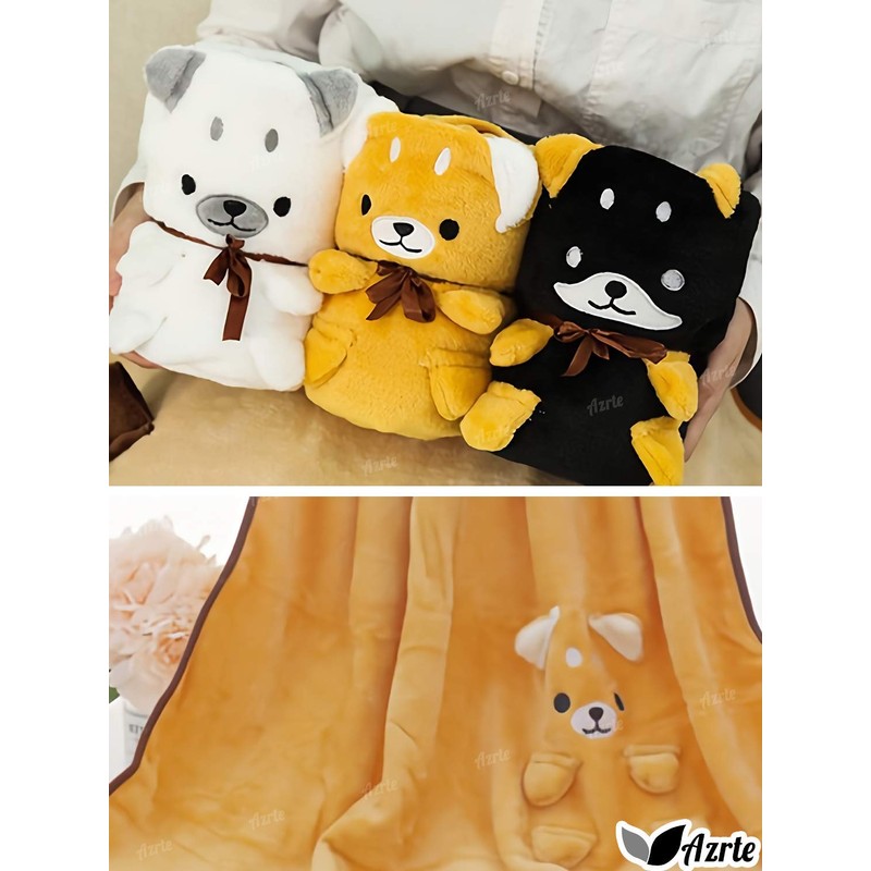 Azrte Blanket Throw Warm Animal Dog Animal Nap Pillow Dog