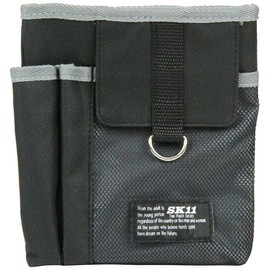SK11 F-741 GRAY Scissor Case, M, Width 6.3 x Height 7.1 x Depth 1.6 inches (160 x 180 x 40 mm), Gray, Mesh Pocket & Pen Holder