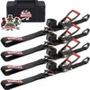 Vehiclex Combo Axle Tie Down Straps 4PK — 2"x9.5ft Integrated