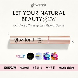 Glow For It - Lash Growth Serum | Enhances Eyelash Length & Volume | Water Based Serum | Natural & Cruelty-Free Formula with Biotin, Peptides & Natural Extracts | 3ml