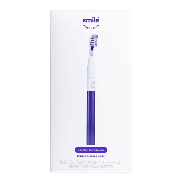 SmileDirectClub Cepillo de dientes eléctrico con estuche de viaje 3 en 1, soporte de espejo y soporte, color negro