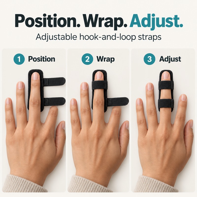 Trigger Finger Splint – Adjustable Padded Finger Brace for Mallet