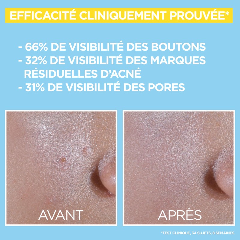 Garnier Invisible + Matt Anti-Impurities Fluid with SPF 50+, for