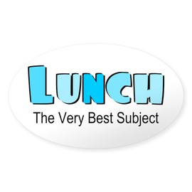 CafePress School Subject Lunch Oval Sticker (10 Pk) Oval Car Bumper Sticker(10-Pack)