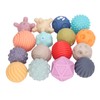 16PCS Baby Soft Textured Sensory Balls Toddlers Exploration Toys Sensory