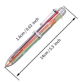 favide 12 Pack 0.5mm 6-in-1 Multicolor Ballpoint Pen,6-Color Retractable Ballpoint Pens for Office School Supplies Students Children Gift,Kids Party Favors