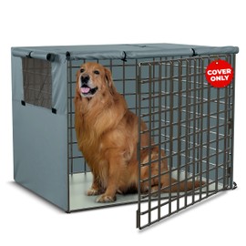Utopia Home Dog Crate Cover, Waterproof Dog Kennel Cover 48 Inch - Gray, 600D Heavy Duty Dog Cage Cover Universal Fit for Most Wire Pet Crates - 48 x 30 x 33 Inch (Cover Only)