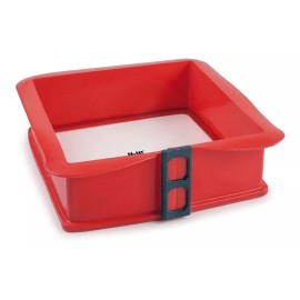 Lacor Molde Desmontable Cuadrado Pastel Silicona 100% S/bpa Ibili Color Rojo