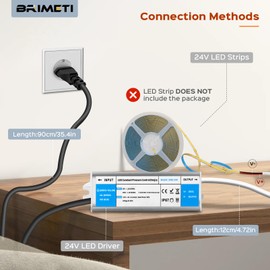 BRIMETI LED Transformer 24 V 200 W Waterproof IP67 LED Driver Power Supply 8.3 A with Plug Switching Power Supply Transformer AC 230 V to DC 24 Volt Outdoor Compact Thin Constant Voltage Low Voltage