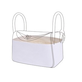 DGAZ Lightweight Purse Organizer Insert for Hermes Lindy Bag,Silk and Dupontpaper handbag inner for Luxury Bags(Craie,LD26)
