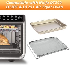 Air Fryer Basket for Ninja Air Fryer Oven, Replacement Air Fryer Tray Air Fryer Pans Air Fryer Accessories for Ninja DT251 Foodi 10-in-1 Smart XL Air Fry Oven Ninja Foodi Accessories
