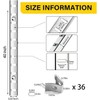 Adjustable Shelf Bracket 40 Inch 8 Pack Silver Shelf Pilaster