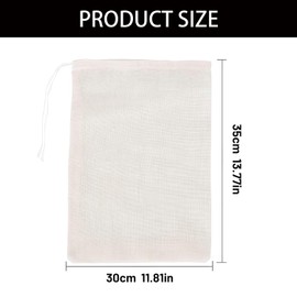 1 Piece Muslin Bags,Empty Tea Bags,Reusable Tea Bags,Cotton Drawstring Bag,Muslin Bags for Cooking,for Cooking Reusable Tea Bags for Loose Teas Filter Bags, Bouquet Garni Bags,Multiple Specifications