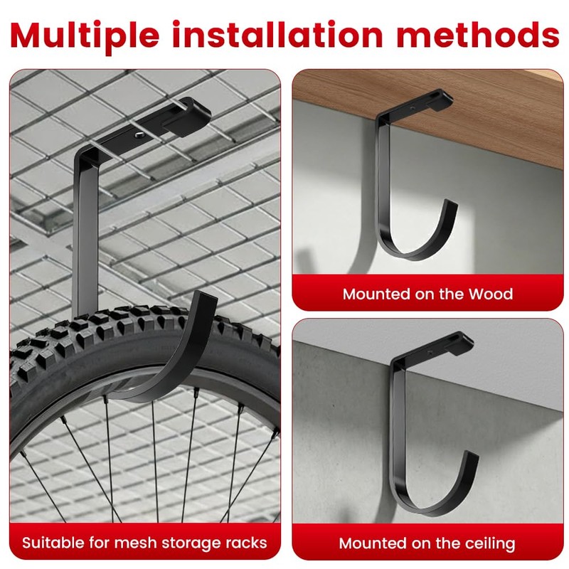 Payivsve Bike Hooks for Garage Ceiling Mount Rack, Add on