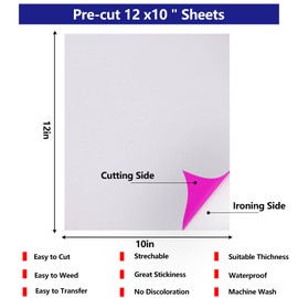 HTVVETUR Puff htv paquete de 14 unidades de 12 x 10 pulgadas (morado)