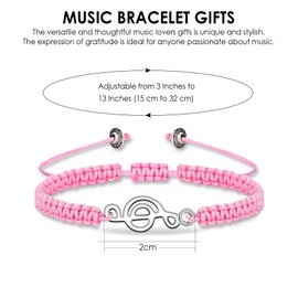 CERSLIMO Teacher Christmas Gifts, Music Teacher Gifts for Women Girls Men Teens, Music Gifts for Music Lovers, Teachers Christmas Music Themed Gifts Music Lover Gifts Music Accessories, Pink